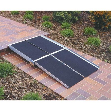 HANDS ON 7-ft x 30-in Portable Multifold Wheelchair Ramp 800 lb. Weight Capacity  Maximum 14-in Rise HA469487